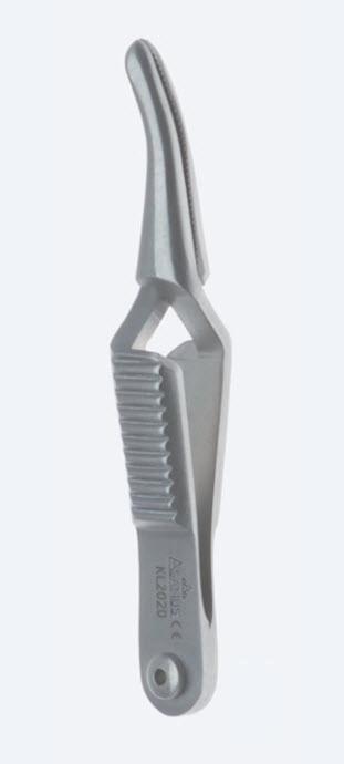 Зажими, хірургічні, типу "бульдог", "Johns-Hopkins", вигнуті, довжина щелепи 25 мм, загальна довжина 56 мм, 2 1/8". Бренд - Asanus Medizintechnik Gmb, Німеччина